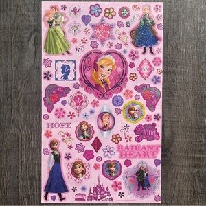 💞 New Disney Frozen Glitter Princess Anna Scrapbook Craft Stickers